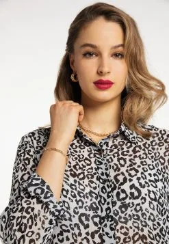 Faina Overhemden Blouse Dames Zwart / Natuurwit -Outlet Faina Winkel 78d26f9045293dd72511127dbf8742e0