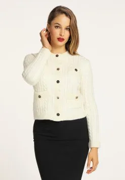 Faina Nally - Vest - Wollweiss