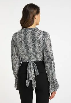 Faina Blouseshirts Blouse Dames Lichtgrijs / Donkergrijs -Outlet Faina Winkel 7dc32c804353a2f914c6791894db3791