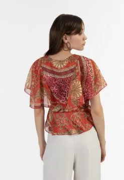 Faina Blouses Met Korte Mouw Blouse Dames Rood / Bourgogne -Outlet Faina Winkel 7ff9f0f55e1133992eb59cfe1eb6ccf3