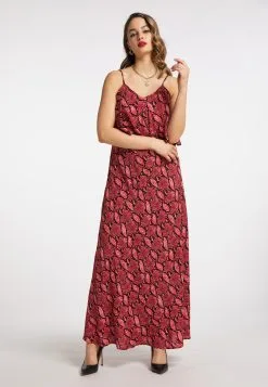 Faina Maxi Jurken Jurk Dames Wijnrood / Pastelrood -Outlet Faina Winkel 81ab9005c4aa7c23a293435a5151cb6a