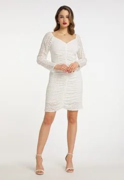 Faina Mini Jurken Jurk Dames Wit -Outlet Faina Winkel 83b08daaadb7ab102f6f21de7d3ac80e