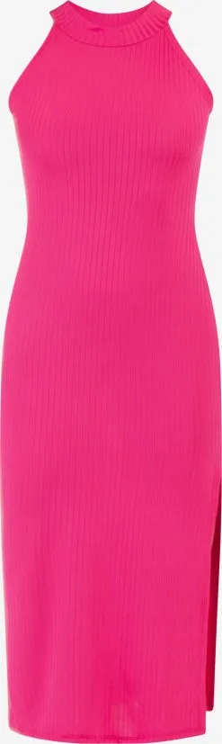 Faina Midi Jurken Jurk Dames Fuchsia