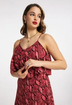 Faina Maxi Jurken Jurk Dames Wijnrood / Pastelrood -Outlet Faina Winkel 859bf542399a7ea9f204d9c886ea59a3