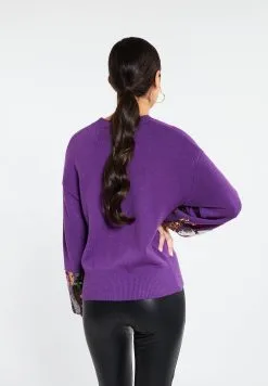 Faina Caneva - Trui - Dunkellila -Outlet Faina Winkel 88836f5f5aeb446994c5f97e84a9ca2e