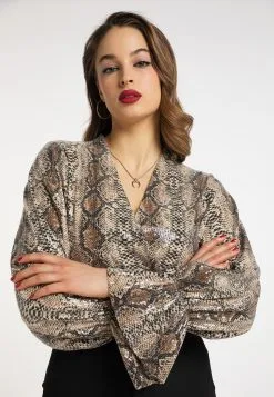 Faina Blouseshirts Blouse Dames Beige -Outlet Faina Winkel 8a8988e3b7dfa4a751f404689486998c