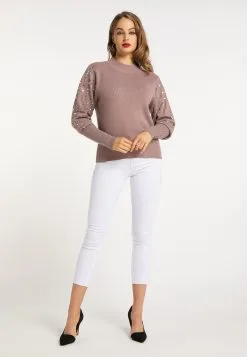 Faina Fijngebreide Truien Trui Dames Poederroze -Outlet Faina Winkel 8adf3501e28ee49454c52a10dd7c9549