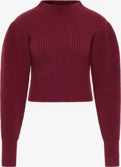 Faina Fijngebreide Truien Trui Dames Donkerrood