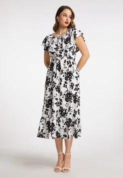 Faina Midi Jurken Jurk Dames Wit -Outlet Faina Winkel 8e7184030d7ee8a905c0545e38169c94