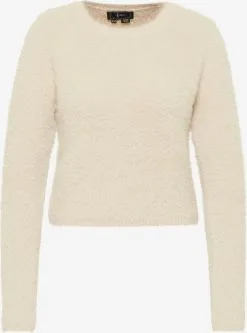 Faina Fijngebreide Truien Trui Tylin Dames Crème