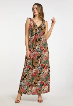 Faina Maxi Jurken Jurk Dames Gemengde Kleuren -Outlet Faina Winkel 9667de1609b2bc8c00982366c6d0d8e2