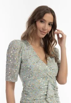 Faina Mini Jurken Jurk Dames Pastelgroen -Outlet Faina Winkel 97e01a880a0028d8d6028ac061d9ca09