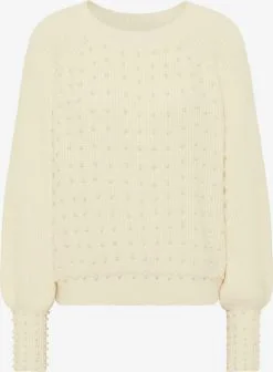 Faina Fijngebreide Truien Trui Tylin Dames Wolwit