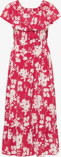 Faina Midi Jurken Jurk Dames Cranberry