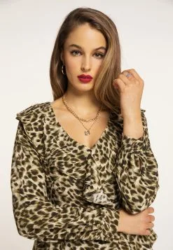 Faina Blouseshirts Blouse Dames Groen / Kaki -Outlet Faina Winkel a7b1bf67e75d1f34e173ea2da968f45f