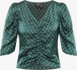 Faina Blouses Met Korte Mouw Blouse Dames Donkergroen