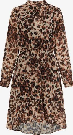 Faina Mini Jurken Jurk Dames Bruin