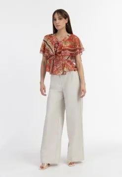 Faina Blouses Met Korte Mouw Blouse Dames Rood / Bourgogne -Outlet Faina Winkel b2c71bba8f5b285ac09ba694c83d7fec