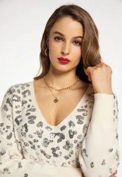 Faina Fijngebreide Truien Regular Trui Dames Wolwit -Outlet Faina Winkel b375a0ae16160665a0cbad200b56caa6