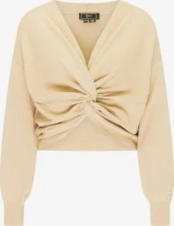 Faina Fijngebreide Truien Trui Dames Champagne