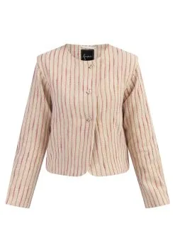 Faina Kurze - Blazer - Pink Wollweisser Streifen -Outlet Faina Winkel b401caef51fc4a31933f66d92c0badef