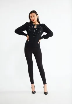 Faina Fijngebreide Truien Trui Tuxe Dames Zwart -Outlet Faina Winkel b7175561dcbf97598610ab5c0080345b