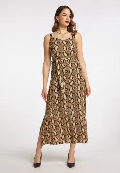 Faina Maxi Jurken Jurk Dames Beige -Outlet Faina Winkel b83bc80eb66f0adcce8001595c267006