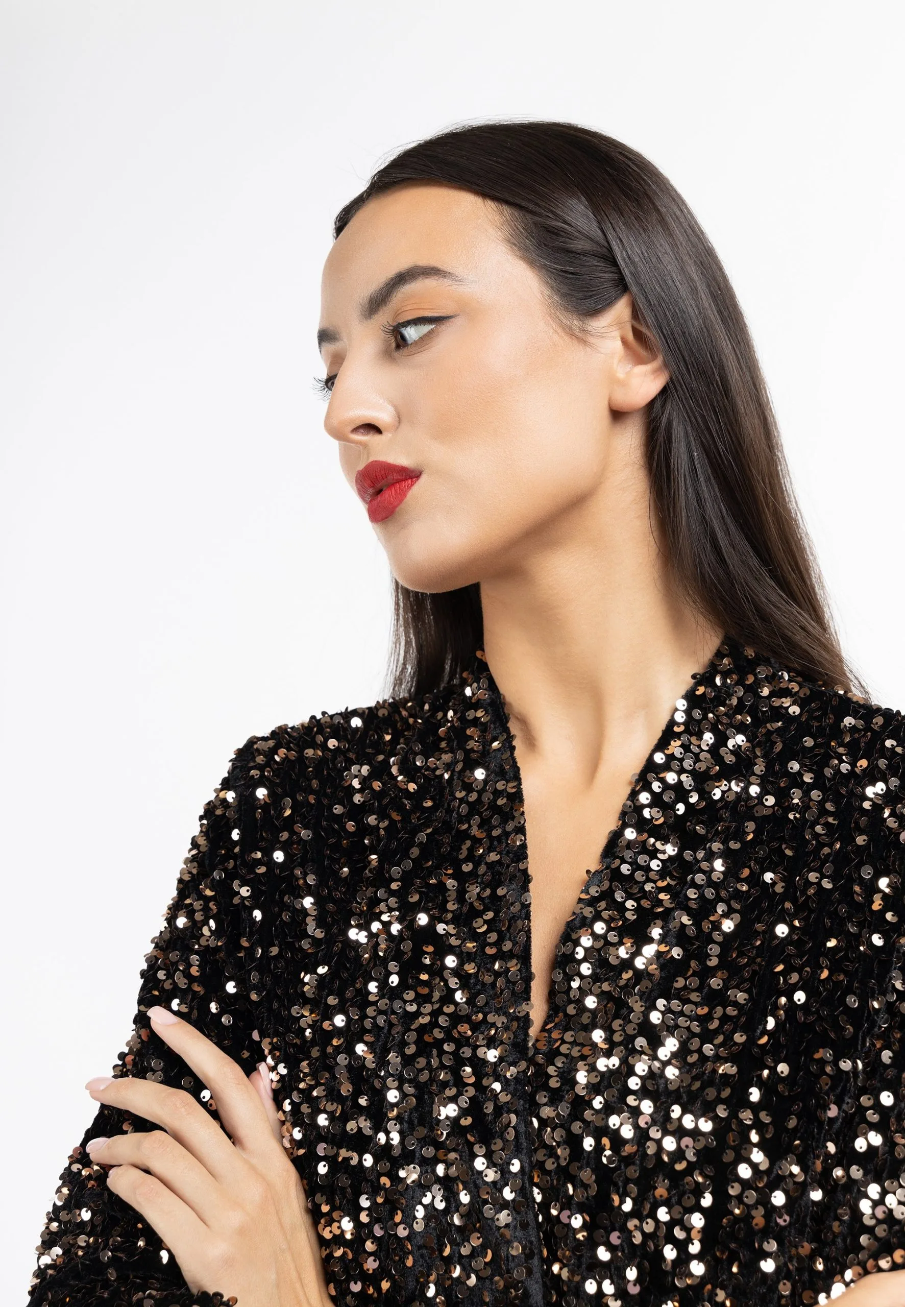 Faina Pailletten Dulcey - Blazer - Kupfer 6 Faina Pailletten Dulcey - Blazer - Kupfer - Afbeelding 4