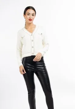 Faina Koosh - Vest - Wollweiss