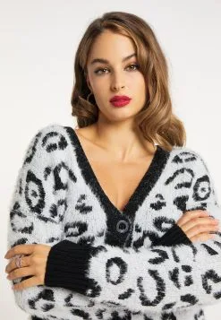 Faina Imane - Vest - Wollweiss Schwarz -Outlet Faina Winkel bce7663767e2490c97aaaa348c40815e