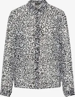 Faina Overhemden Blouse Dames Zwart / Natuurwit