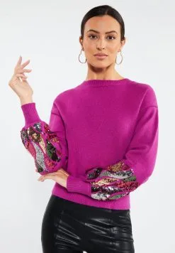 Faina Caneva - Trui - Fuchsia -Outlet Faina Winkel c3bb052a25f2466693feb6ef9786ce10