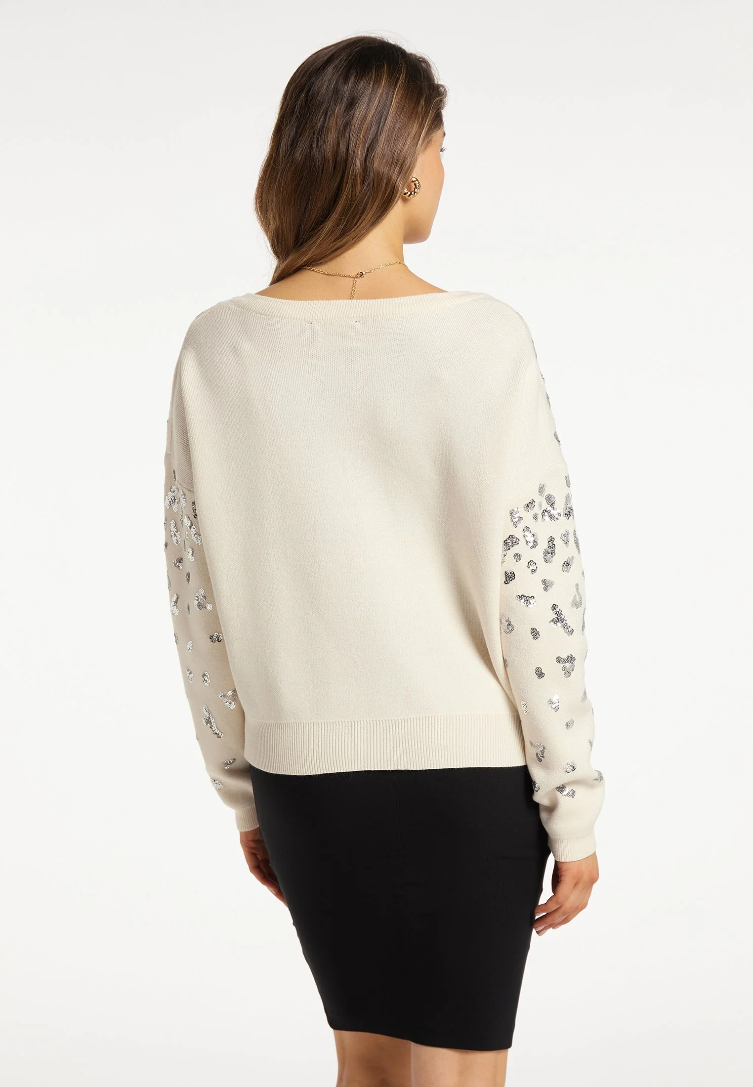 Faina Nascita - Trui - Wollweiss Silber 5 Faina Nascita - Trui - Wollweiss Silber - Afbeelding 3