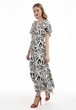 Faina Maxi Jurken Jurk Dames Zwart / Wit -Outlet Faina Winkel c6287cb2b3290ecb5853a2508b2a5a3c