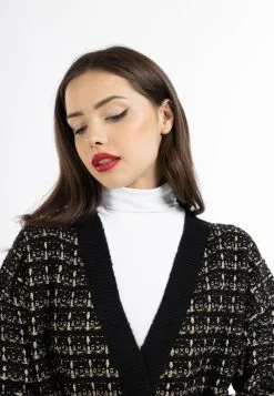 Faina Mit Effektgarn Aleva - Vest - Schwarz -Outlet Faina Winkel cb3a94f8116b44cf8714a6868381a13c