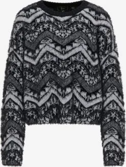 Faina Fijngebreide Truien Trui Dames Grijs / Lichtgrijs / Donkergrijs