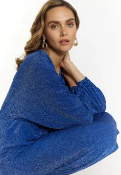 Faina Mini Jurken Jurk Dames Royal Blue/koningsblauw -Outlet Faina Winkel cbeb6085e6171152ff58b67e77a9f754