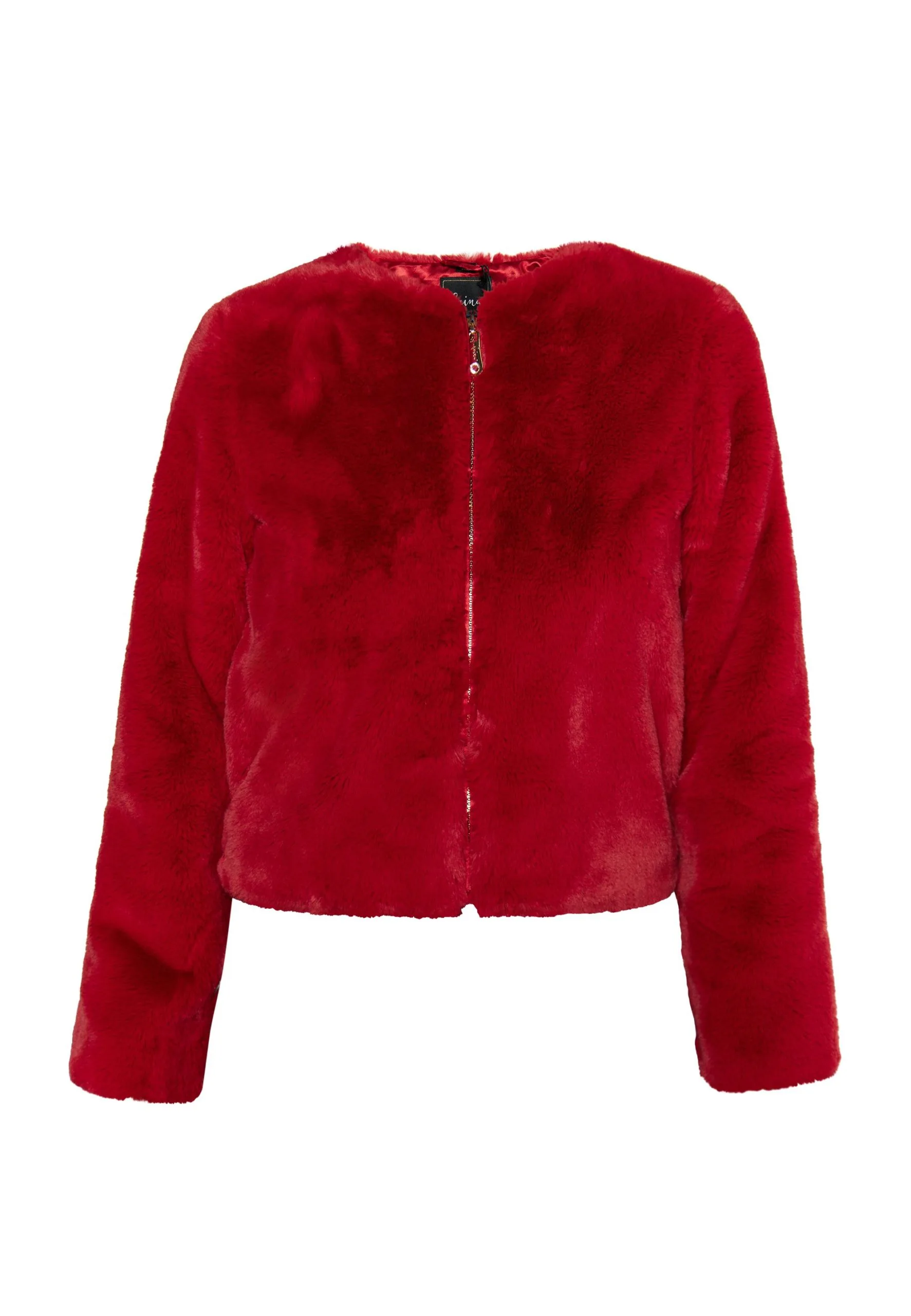 Faina Embell - Imitatieleren Jas - Rot 7 Faina Embell - Imitatieleren Jas - Rot - Afbeelding 5