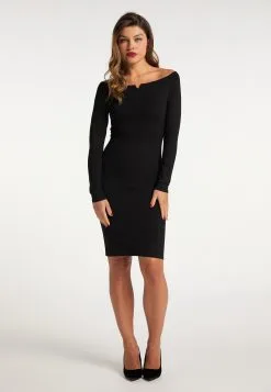 Faina Kokerjurken Kokerjurk Dames Zwart -Outlet Faina Winkel d354256c2a2159af10af8fbe4a8cb9c4