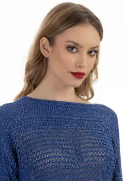 Faina Fijngebreide Truien Trui Dames Marine -Outlet Faina Winkel dbeb375c83ab268bbf1bf974390dd297