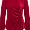 Faina Blouseshirts Blouse Dames Donkerrood -Outlet Faina Winkel dd370661a80533cf85df4904bc3624b0