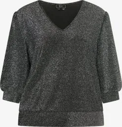 Faina Blouses Met Korte Mouw Blouse Dames Zilver
