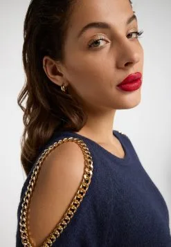 Faina Fijngebreide Truien Trui Tuxe Dames Marine -Outlet Faina Winkel e45a73f4fb793013efc2cd4a9f8547da