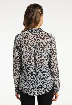 Faina Overhemden Blouse Dames Zwart / Natuurwit -Outlet Faina Winkel e79bee6f710f701bd9483a388ad25323