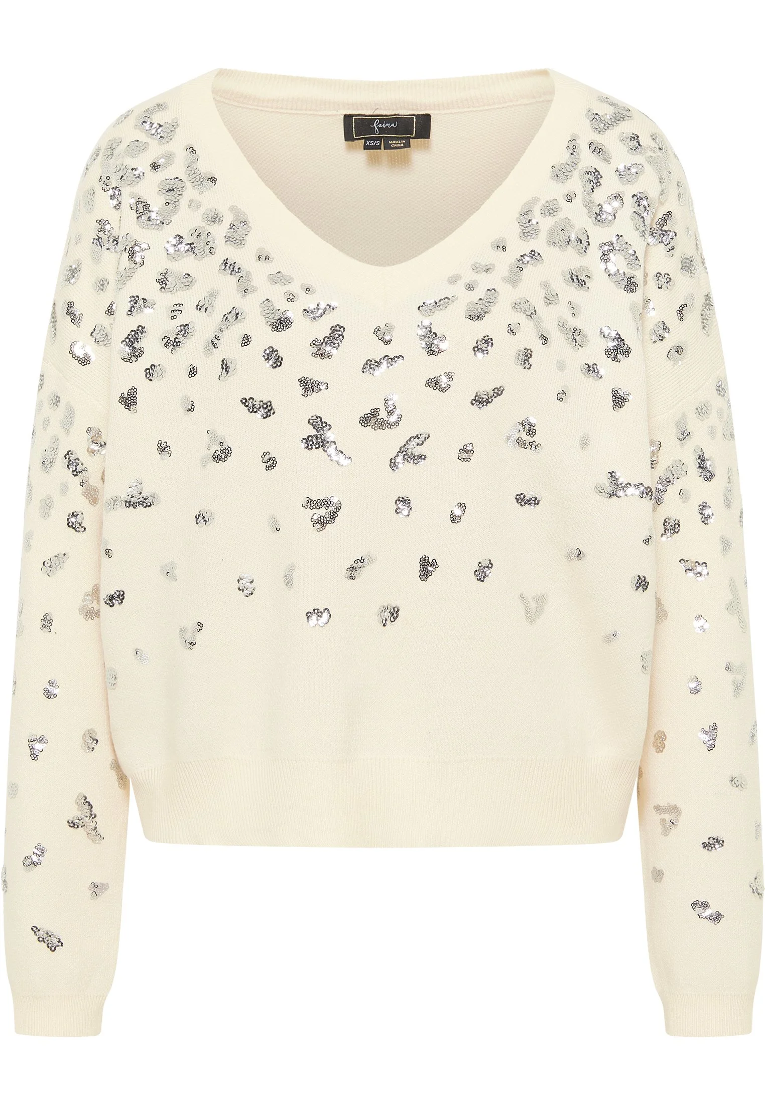 Faina Nascita - Trui - Wollweiss Silber 7 Faina Nascita - Trui - Wollweiss Silber - Afbeelding 5