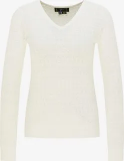 Faina Fijngebreide Truien Trui Dames Natuurwit