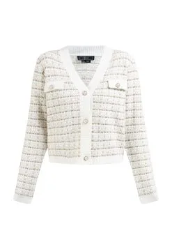 Faina In Bouclé-Optik Naemi - Vest - Weiss -Outlet Faina Winkel ec6356616d3746ea9696b779f3bd7a60