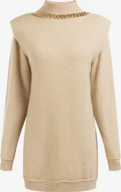 Faina Gebreide Jurken Gebreide Jurk Dames Sand