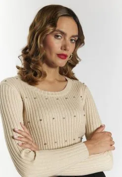 Faina Mit Strass Steinen Imane - Trui - Hellbeige -Outlet Faina Winkel ee4075c3458746d7a9bf828468ab7ad0