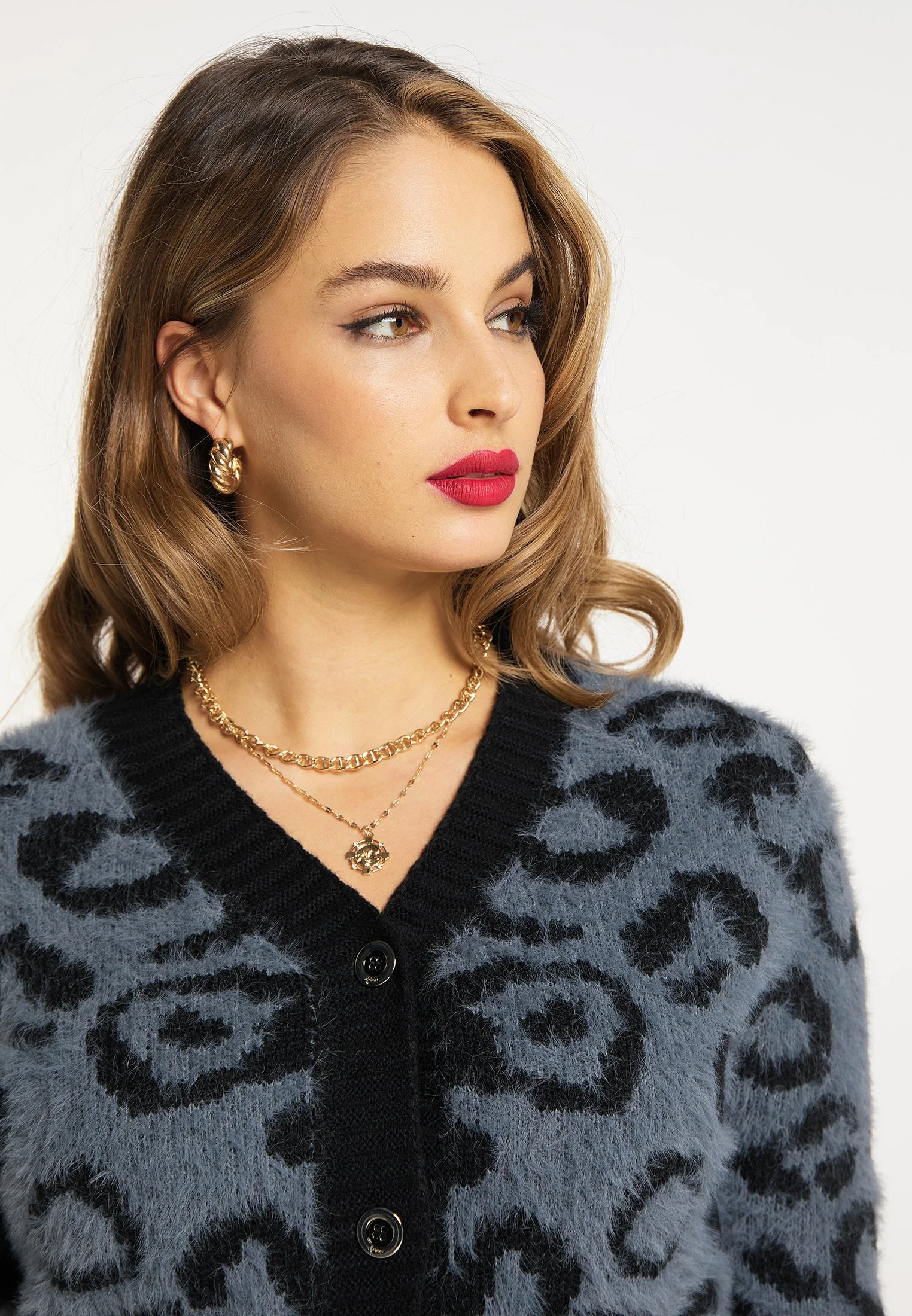 Faina Imane - Vest - Grau Schwarz 6 Faina Imane - Vest - Grau Schwarz - Afbeelding 4